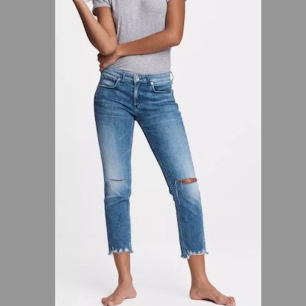 rag & bone Dre Low-Rise Boyfriend Jeans in Mendecino Size 32